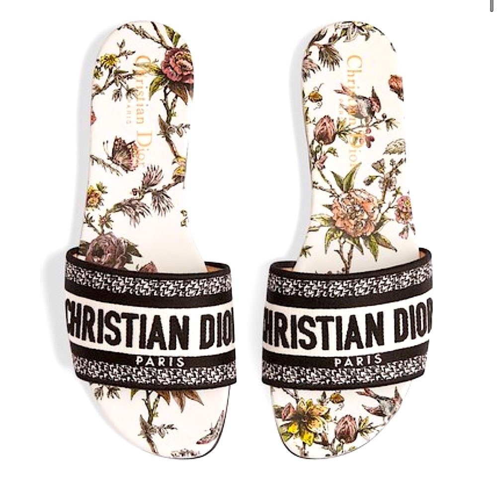 Christian Dior Dway Slides Limited Edition Jardin Botanique